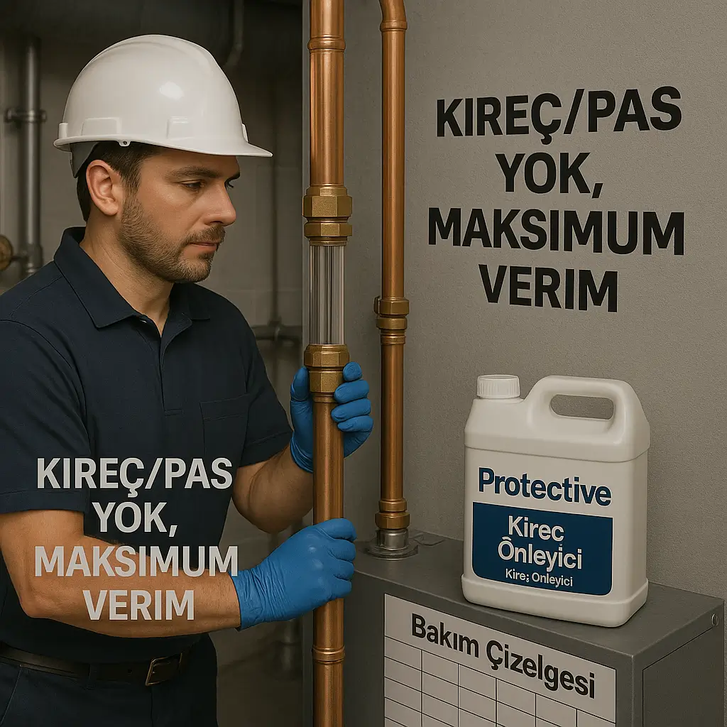 Kireç önleyici sonrası endüstriyel sistemde performans ve bakım kontrolü