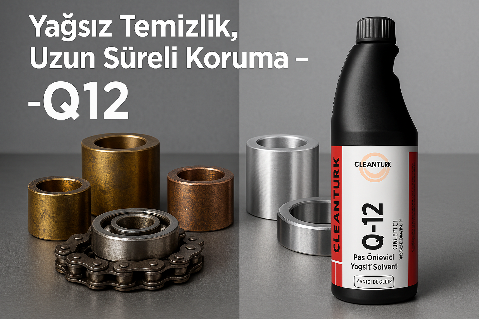 Q12 CNC ve Otomat İçin Pas Önleyici Yağ Sökücü Solvent