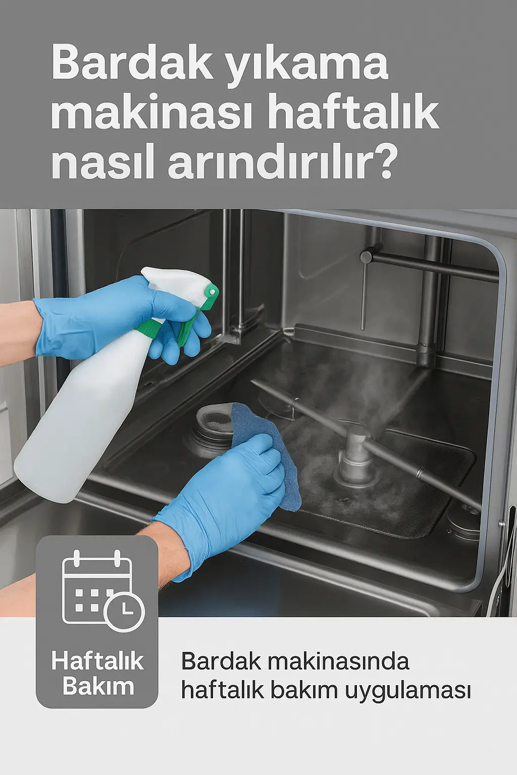 Sanayi tipi bardak makinesi haftalık bakımı