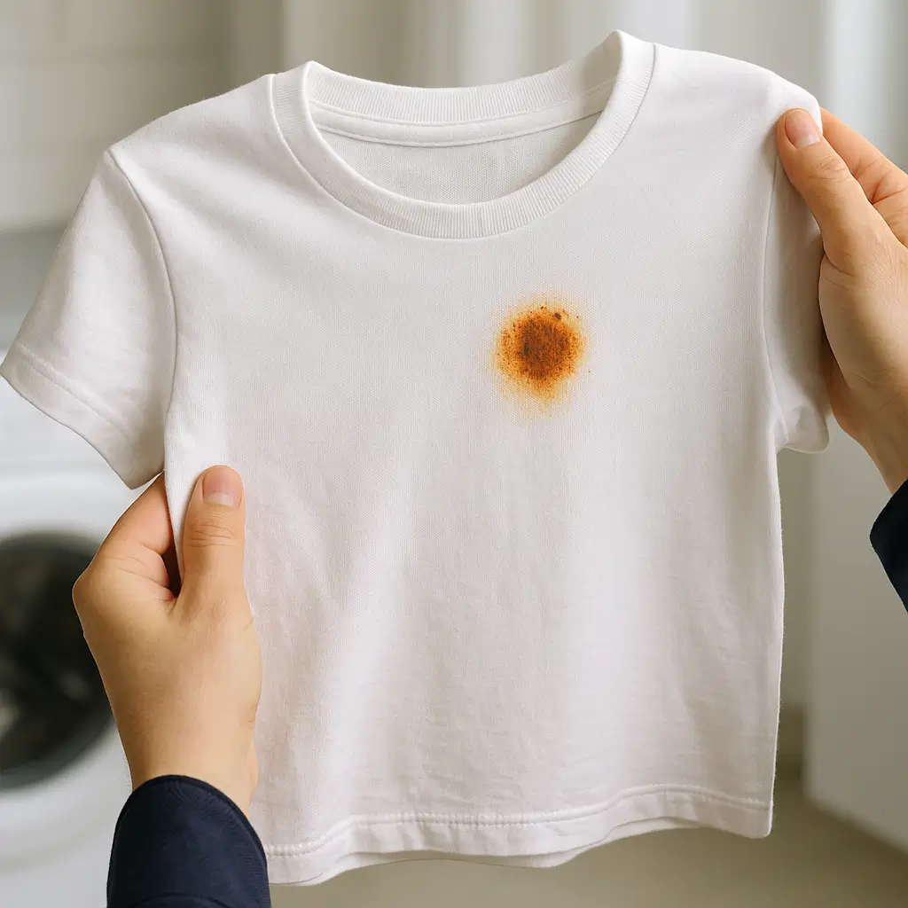 Kumaş ve pas lekesinin kontrol edilmesi