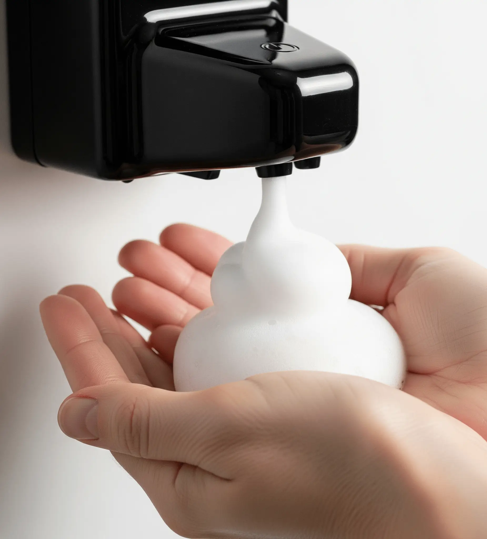 Köpük sabunun kuru ellere uygulanması