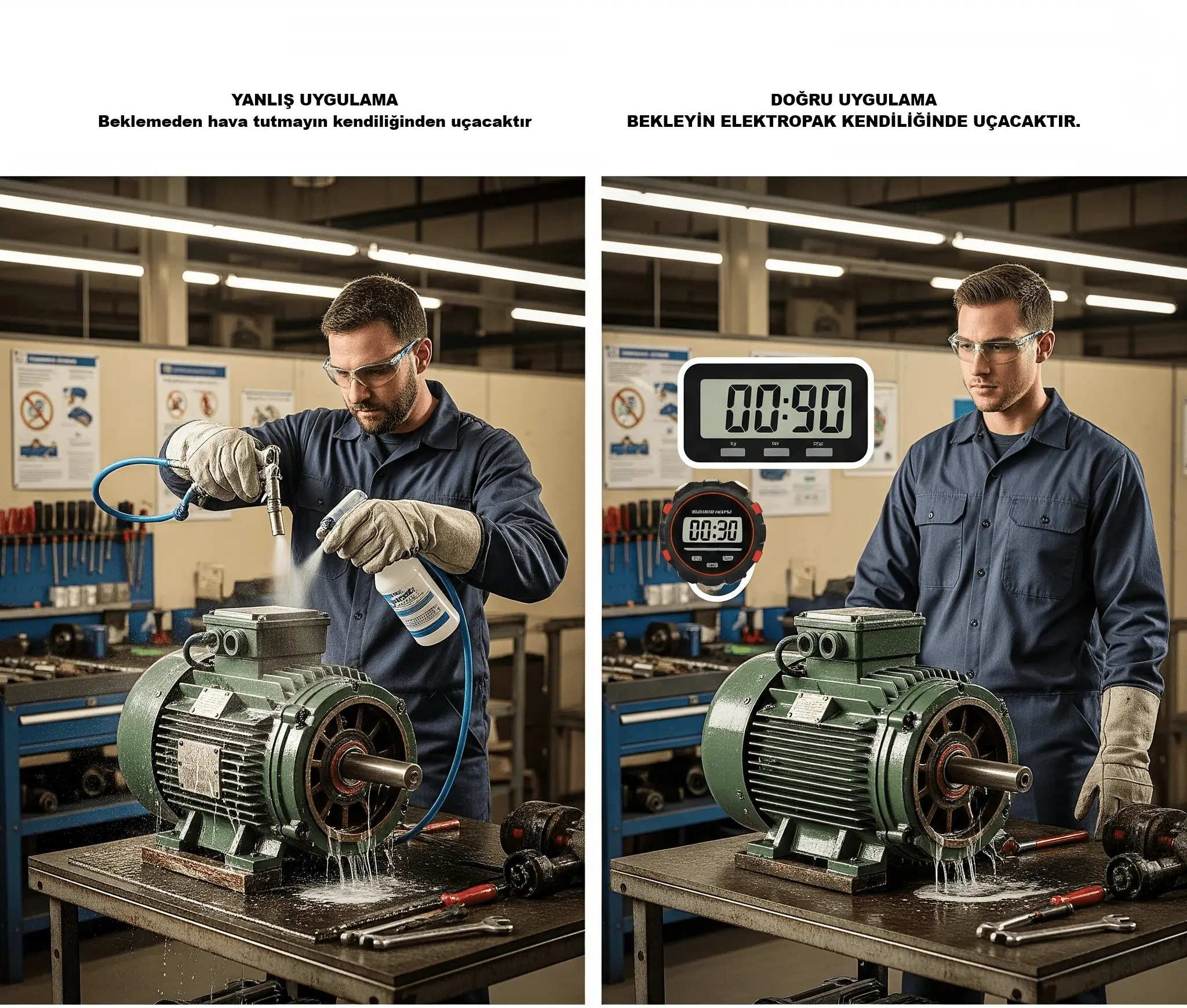 Motor solvent sonrası bekleme süresi