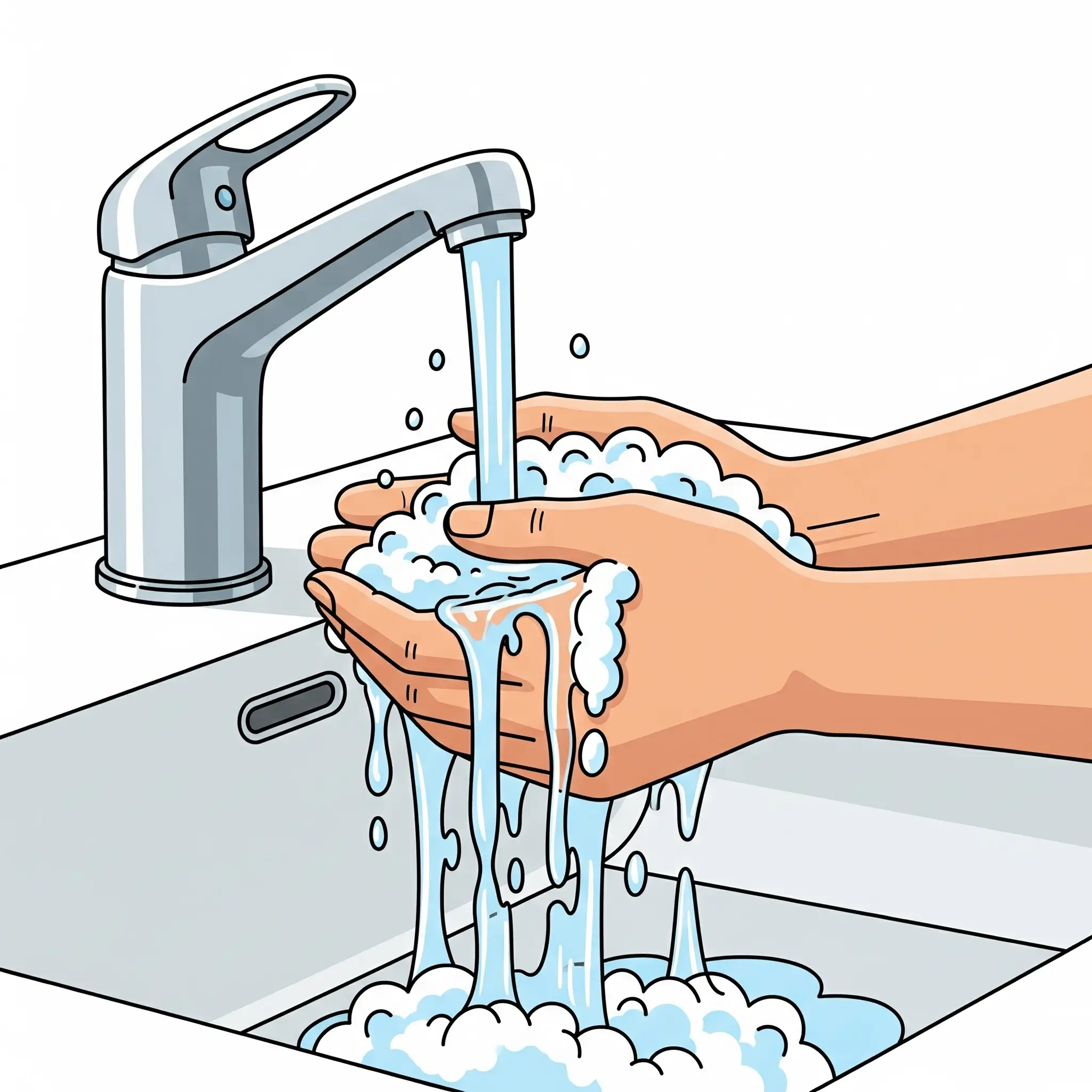 Elleri suyla durulama