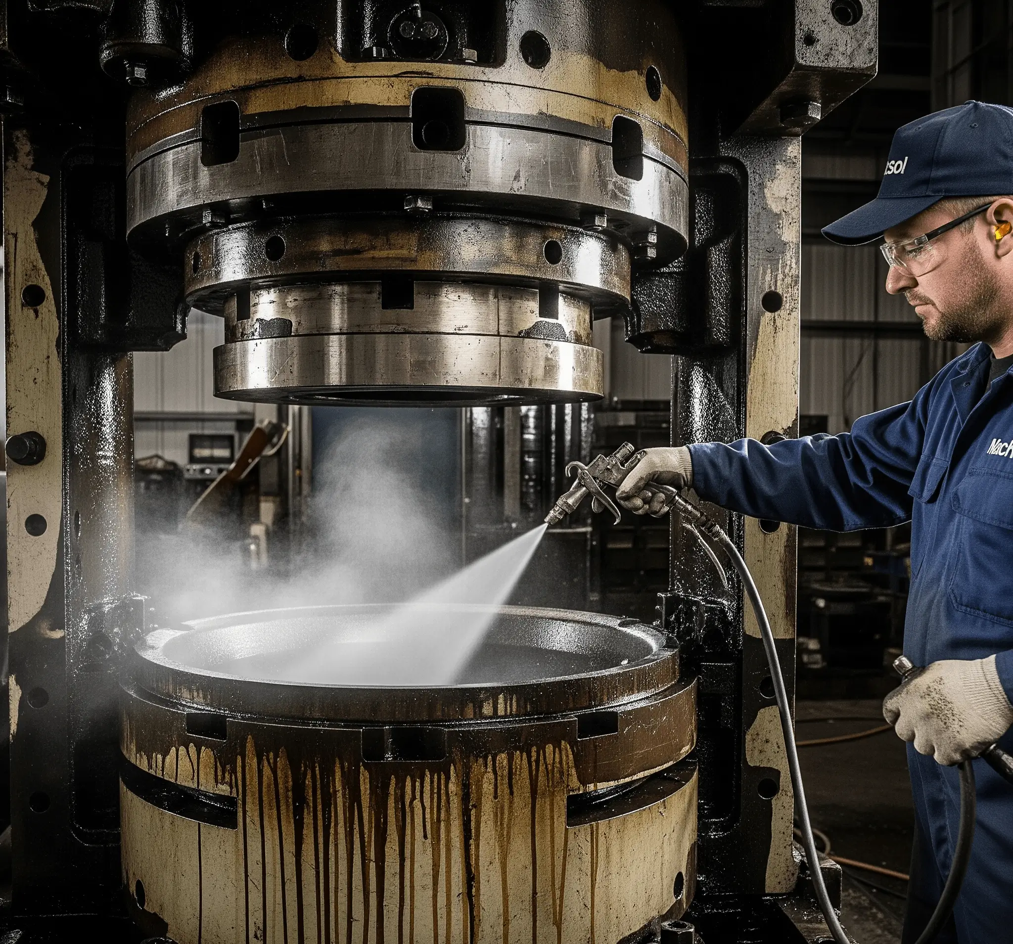 Machsol solventinin hava tabancasıyla uygulanması