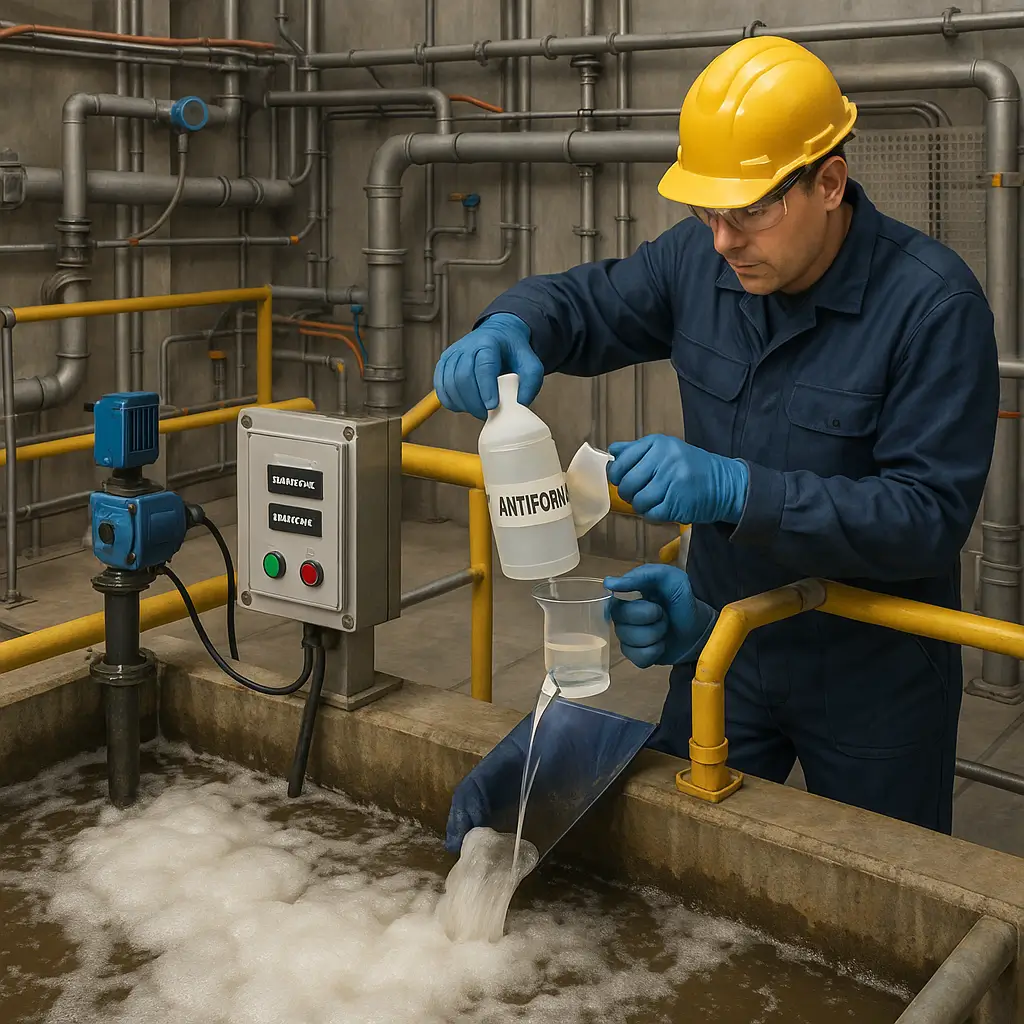 ANTIFOAM'ın endüstriyel tank veya prosese dozajlama pompası ile eklenmesi