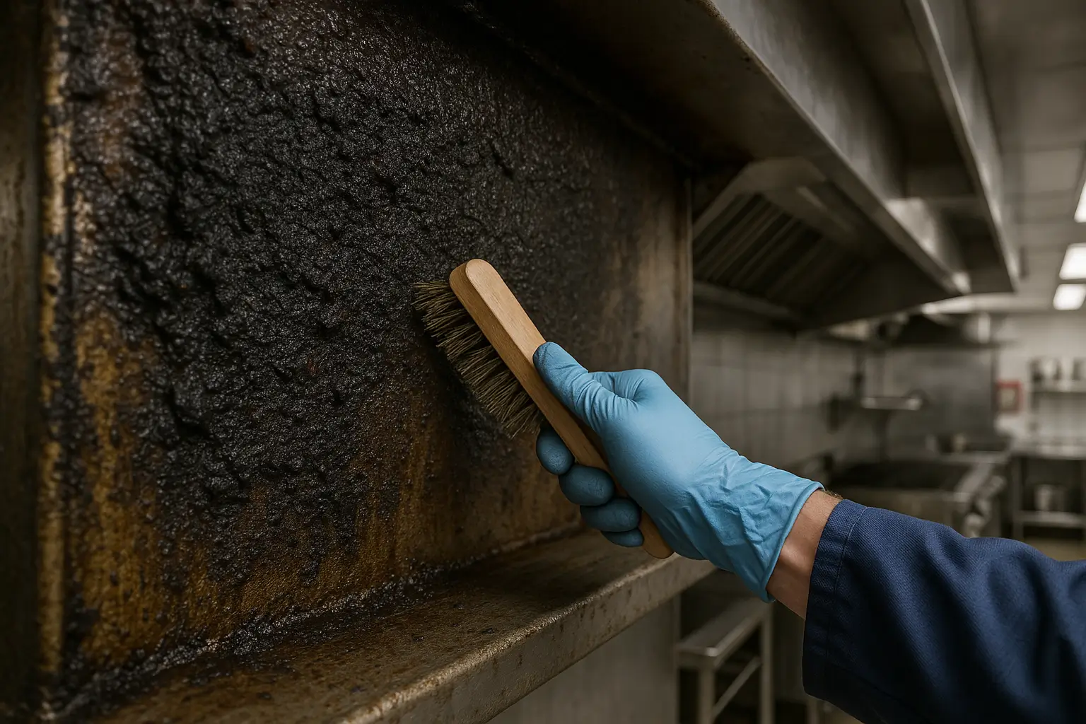 Fan ve baca temizliği öncesi yüzey hazırlığı ve yağ kirliliği kontrolü