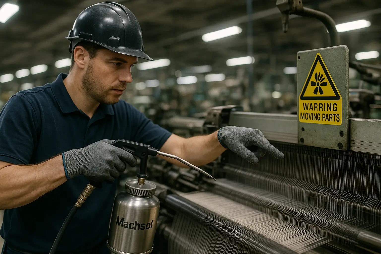 Makine çalışırken güvenli temizlik hazırlığı