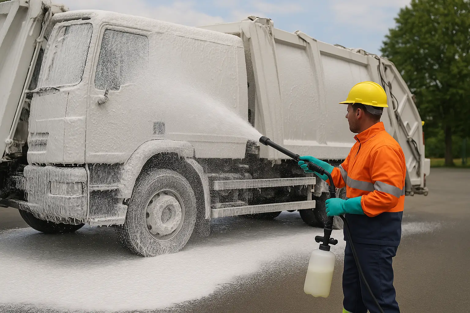 Çöp arabası yıkama köpüğü nasıl uygulanır? Çöp arabası yıkama köpüğü uygulama yöntemi
