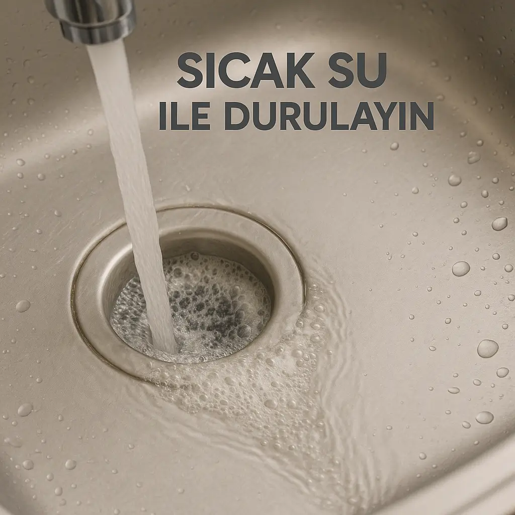 LOGARON uygulamasından sonra giderin sıcak su ile durulanması