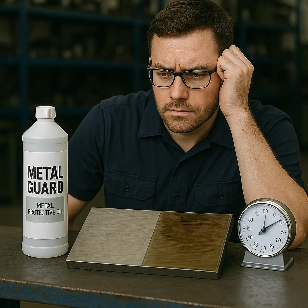 METALGUARD uygulanan metalin koruyucu tabakanın oturması için bekletilmesi