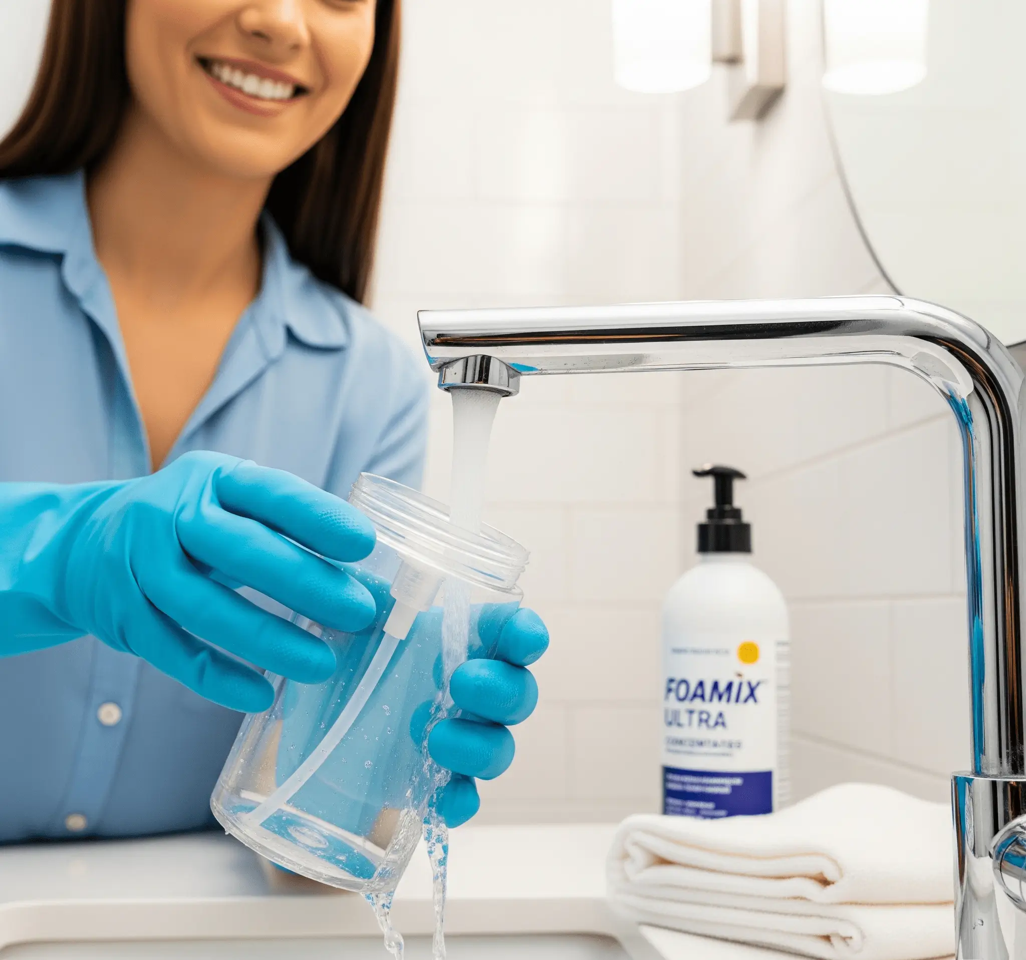 Köpük sabun dispenserinin temizlenmesi