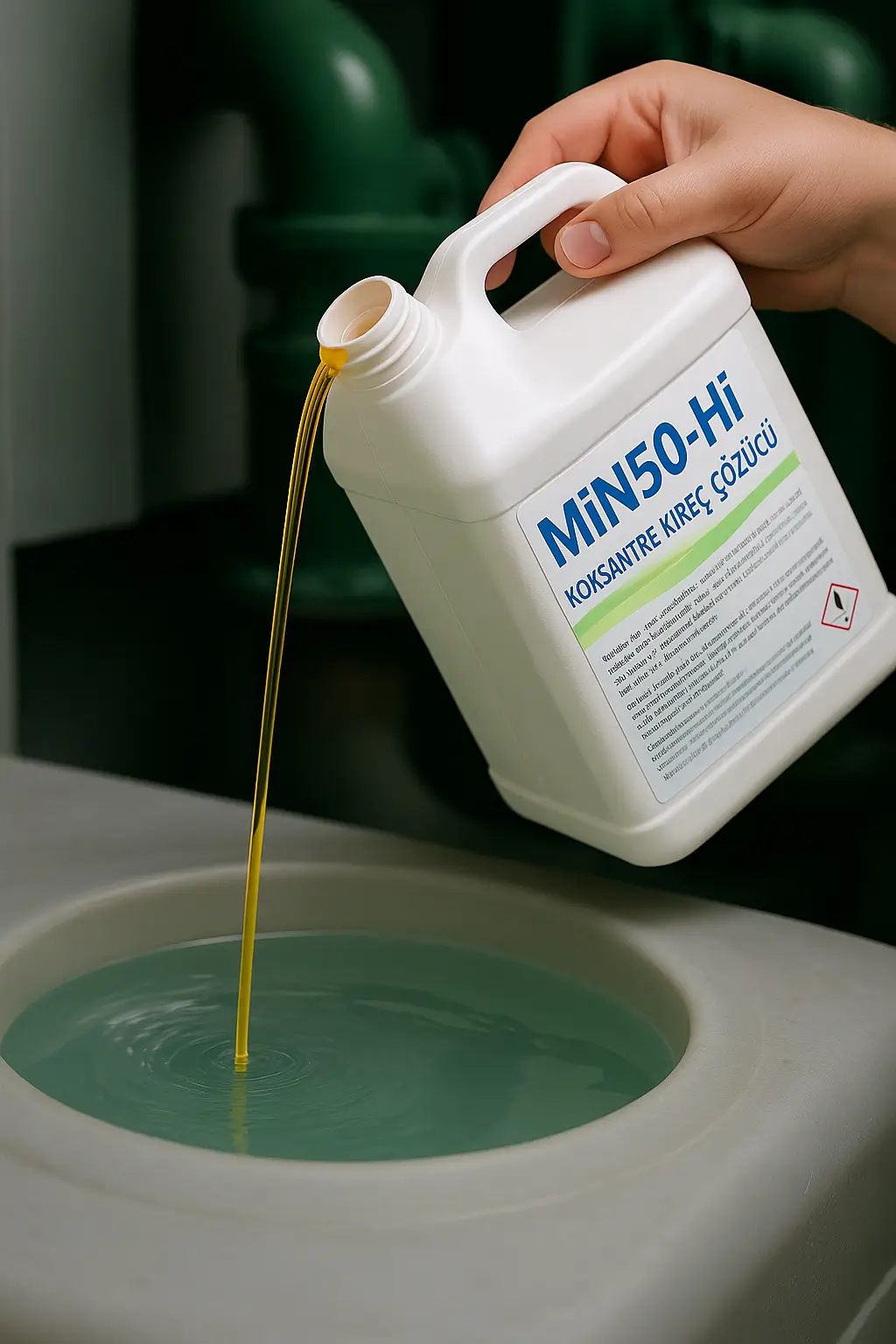 MiN50-Hİ ürününün dolaşım suyuna eklenmesi