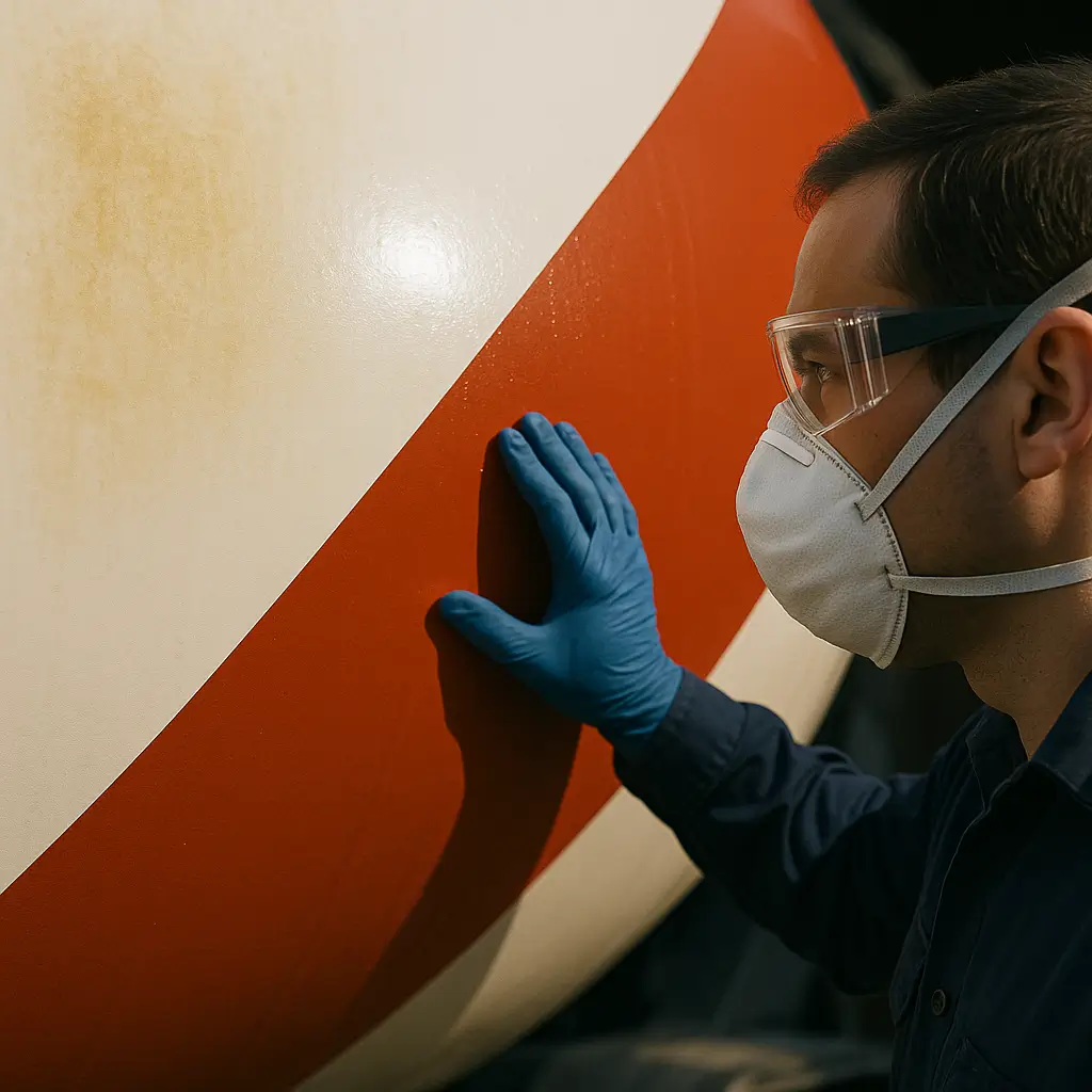 Sararmanın giderildiğinin görsel kontrolü