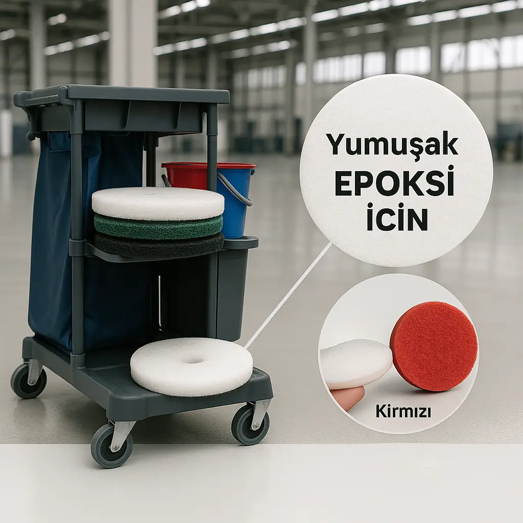 hassas epoksi zemine uygun beyaz ped seçimi