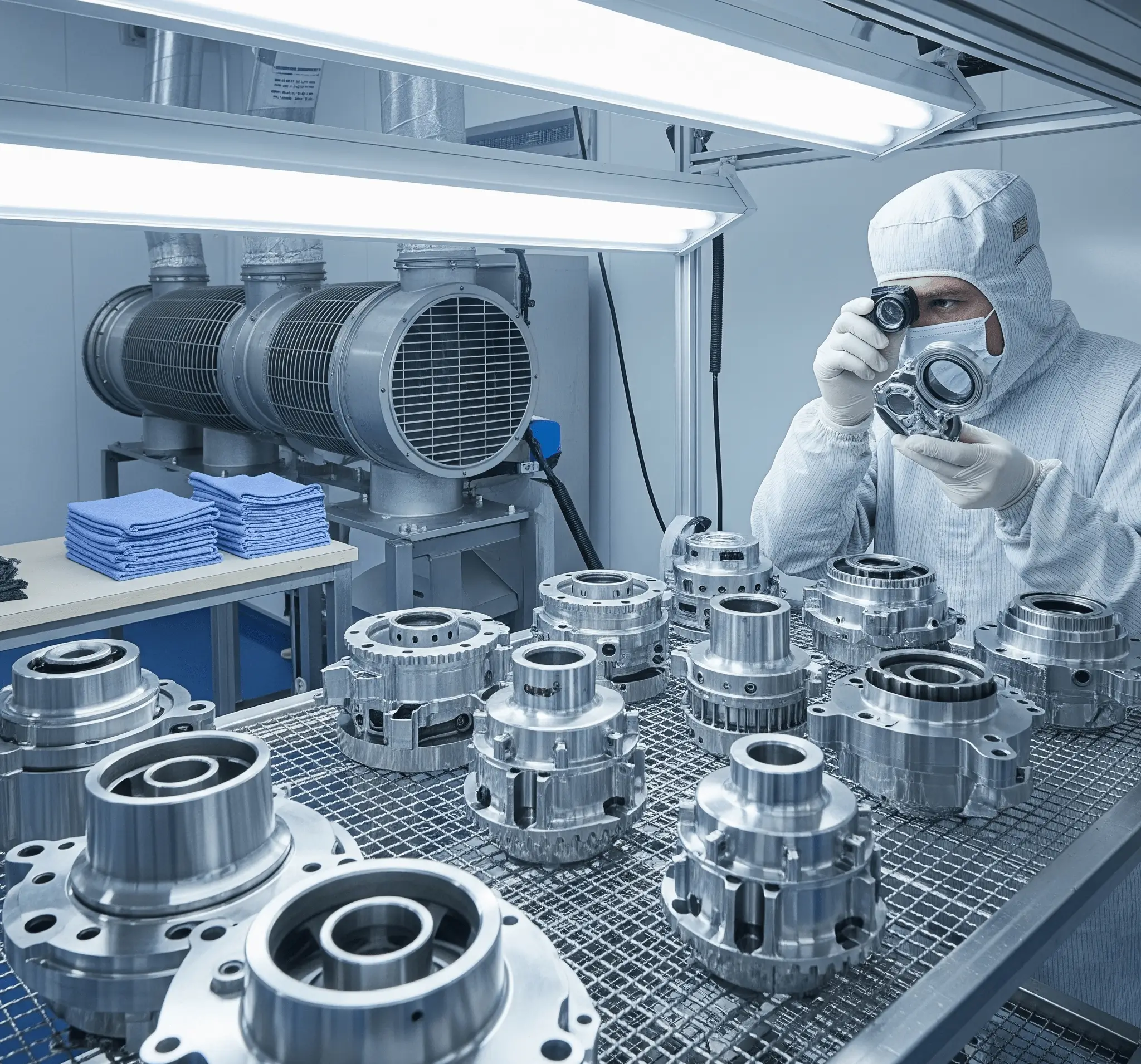 Temizlenmiş parçaların kontrolü ve kurutulması