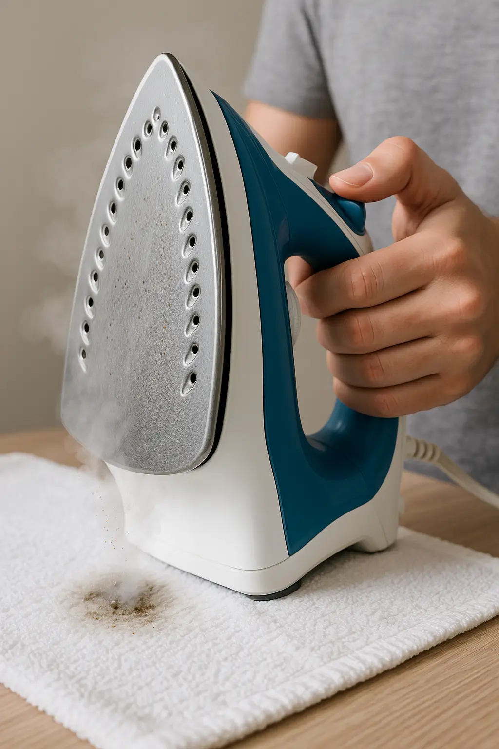 Ütüfix uygulandıktan sonra ütünün ısıtılması ve buhar verilmesi