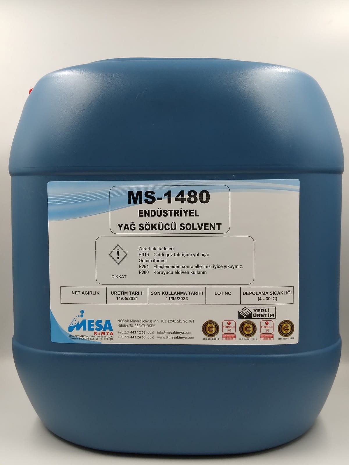 Endüstriyel yağ çözücü solvent MS-1480 35 kg