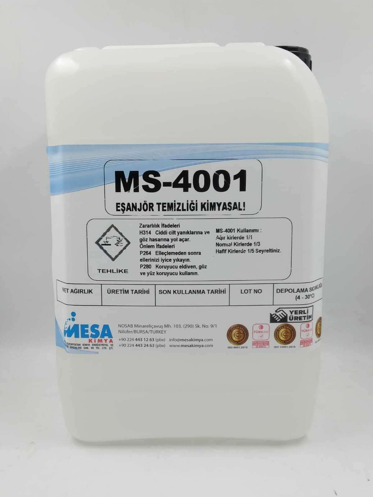 Eşanjör temizliği ms-4001