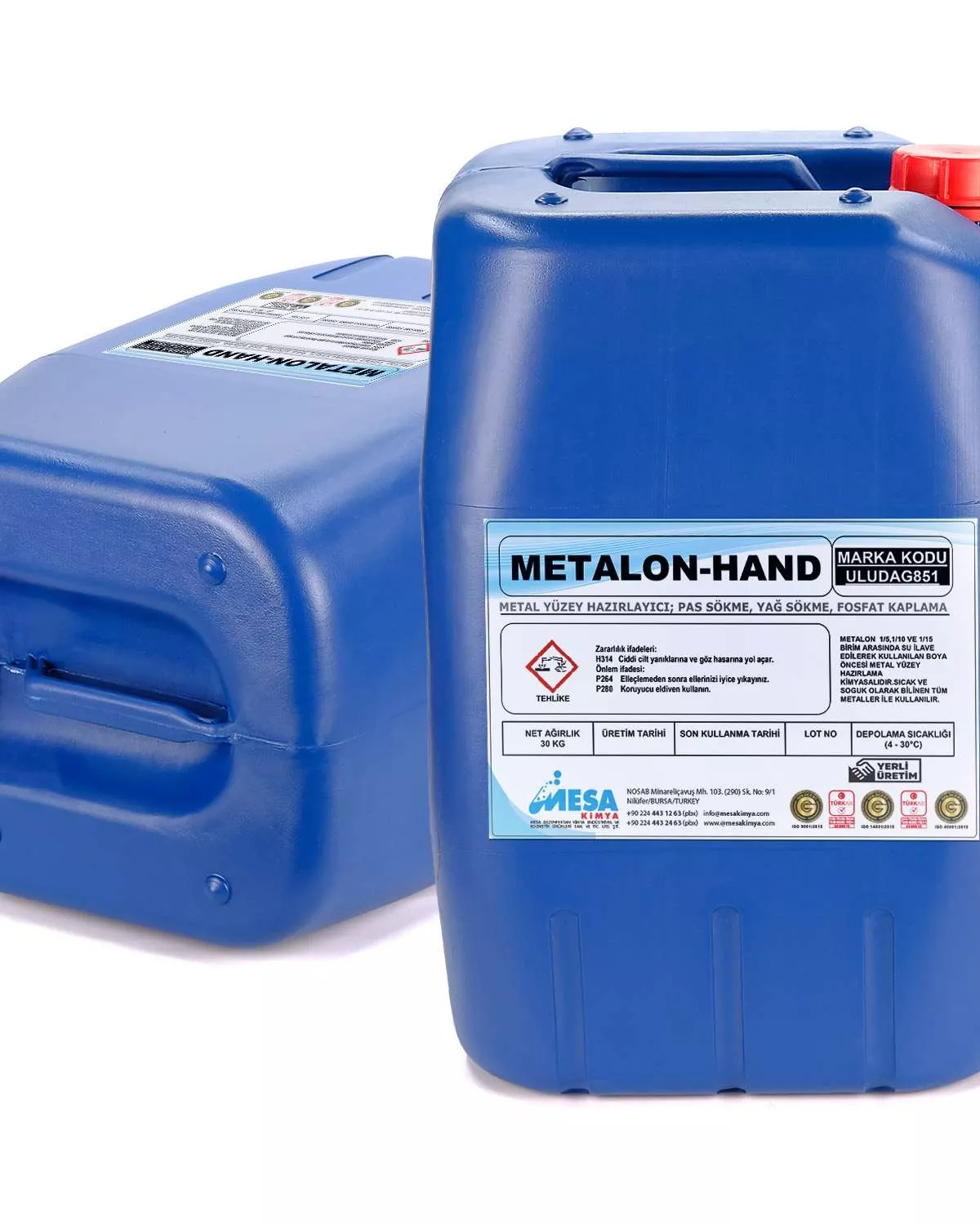 Metal yüzey fosfatlama metalon-hand 5 kg