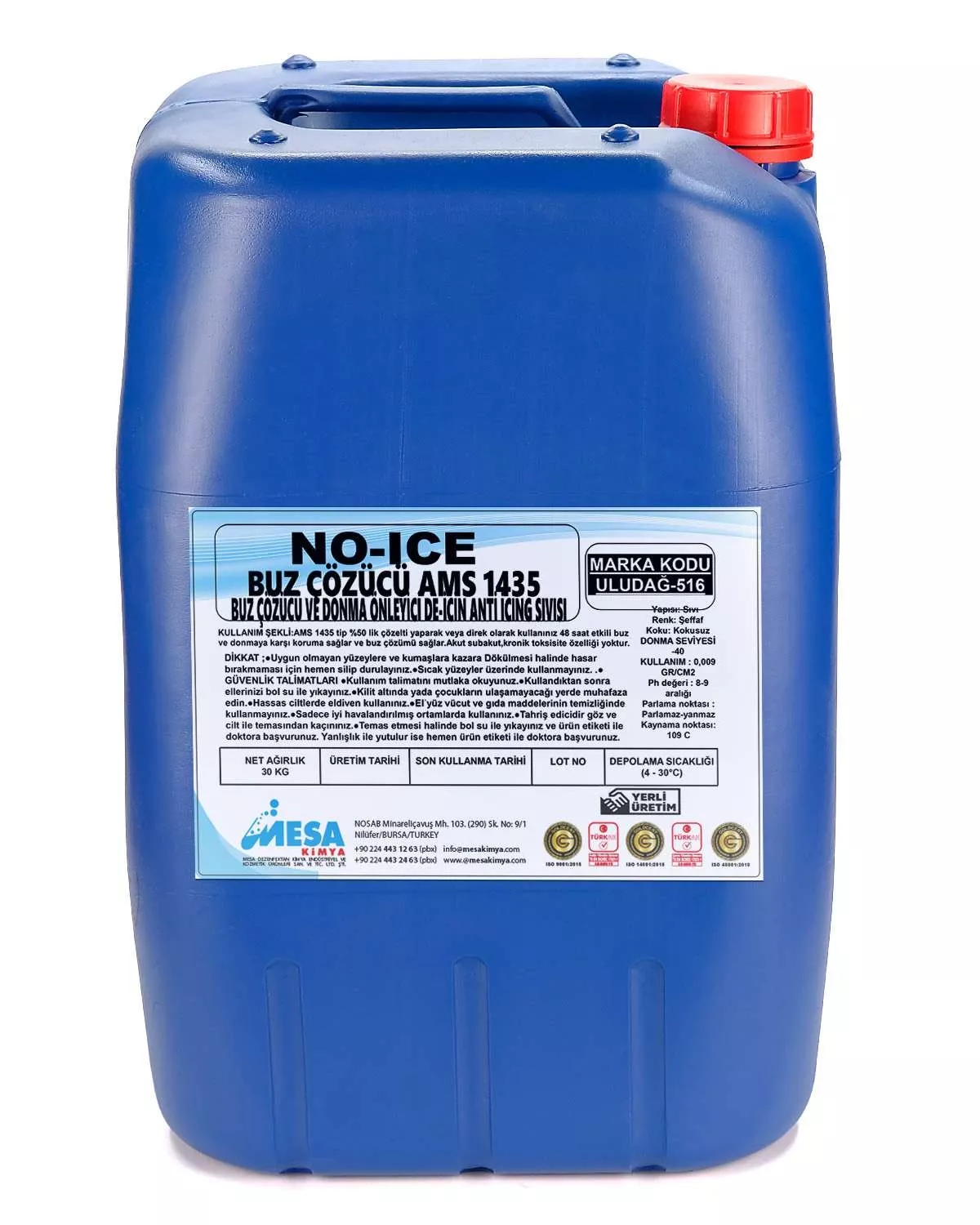Potasyum Asetat Sıvı Yol Pist Buz Çözücü Buz Önleyici Noicep