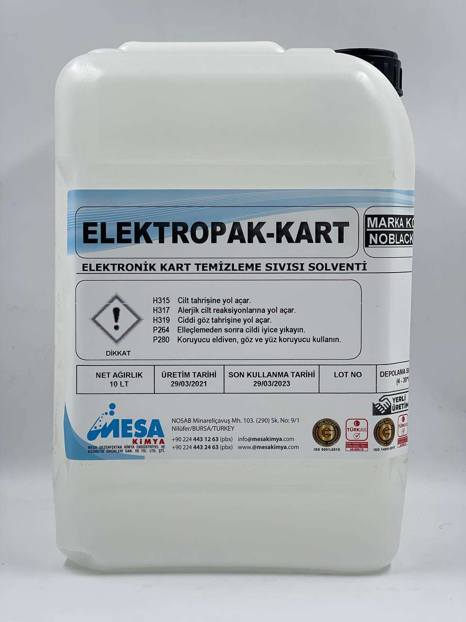 Elektronik kart temizleme sıvısı ElektropaK-Kart