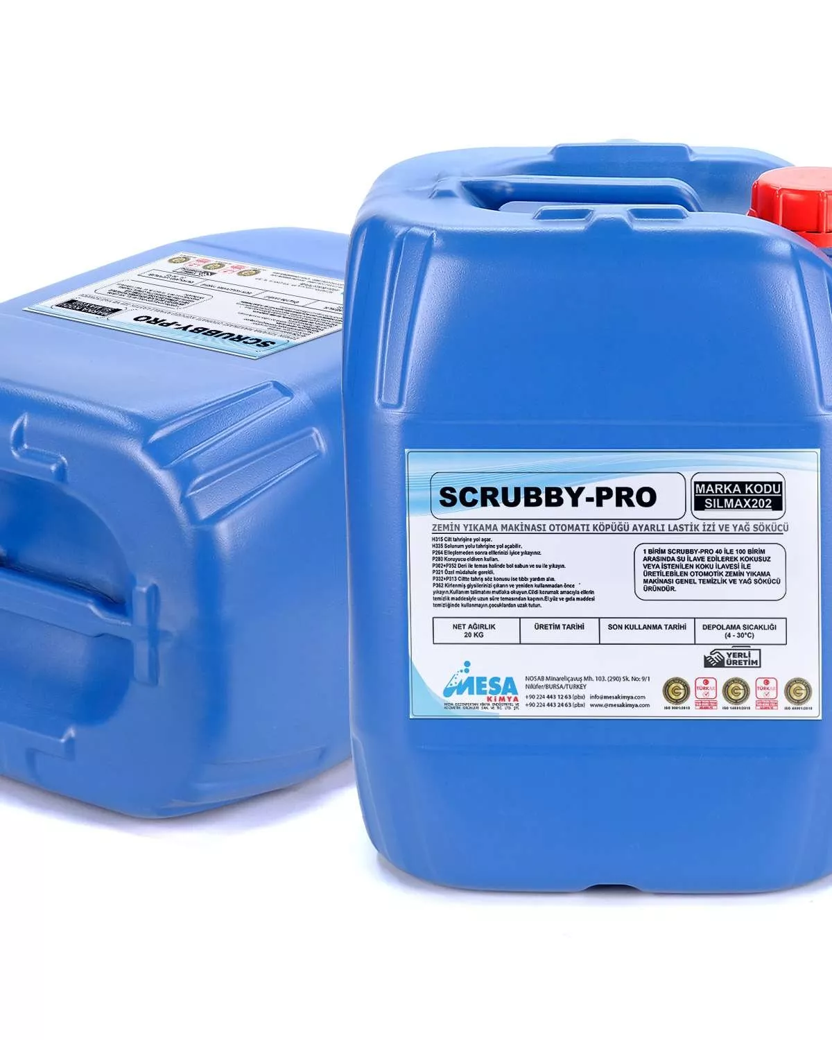 Yer temizleme makinesi deterjanı Scrubby pro 20 kg
