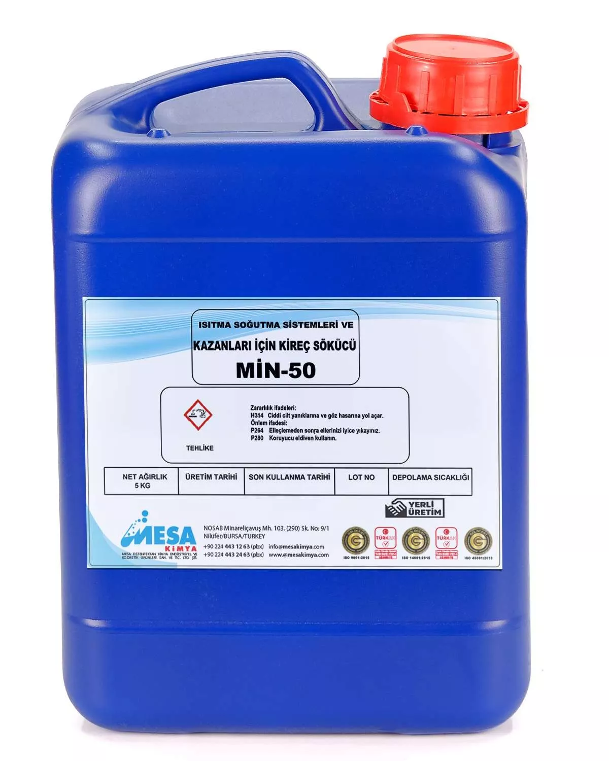 Kireç sökücü asit Min50-30 kg