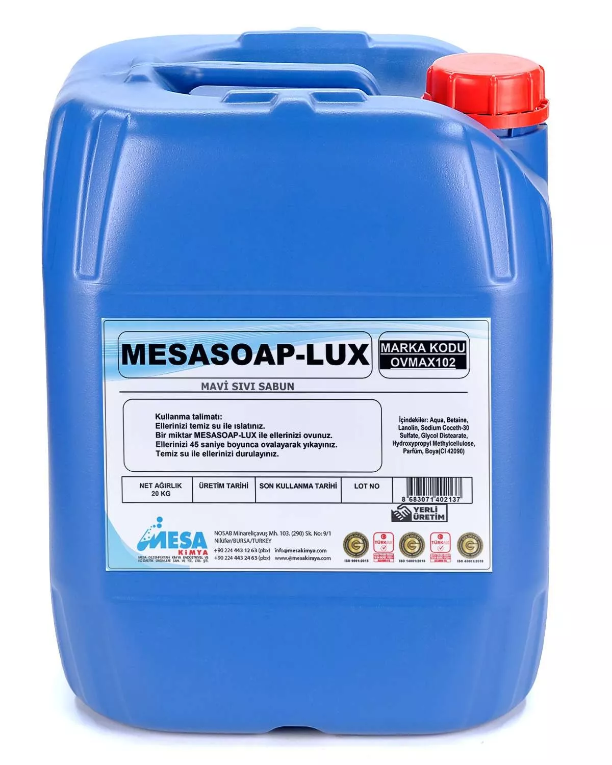 Mesasoap-lux mavi sıvı sabun fiyatları